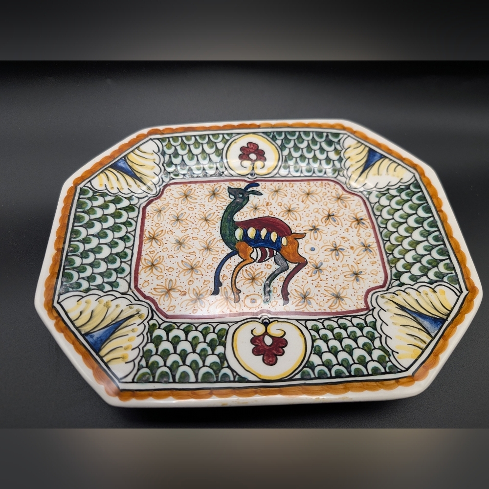 Whimsical ARCER Coimbra PORTUGAL Trinket Decor Plate Signed Zelto Hand Painted